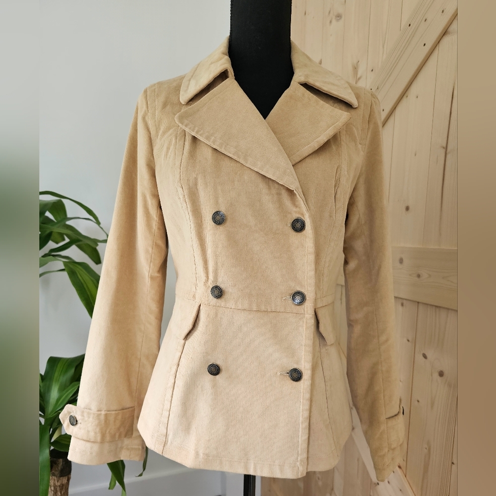 NICOLE by Nicole Miller Size 8 Women's Tan Corduroy Long-Sleeve Jacket